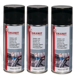 GRANIT Sprühfett weiß 3x 400ML - Sprühfett für bewegliche Teile